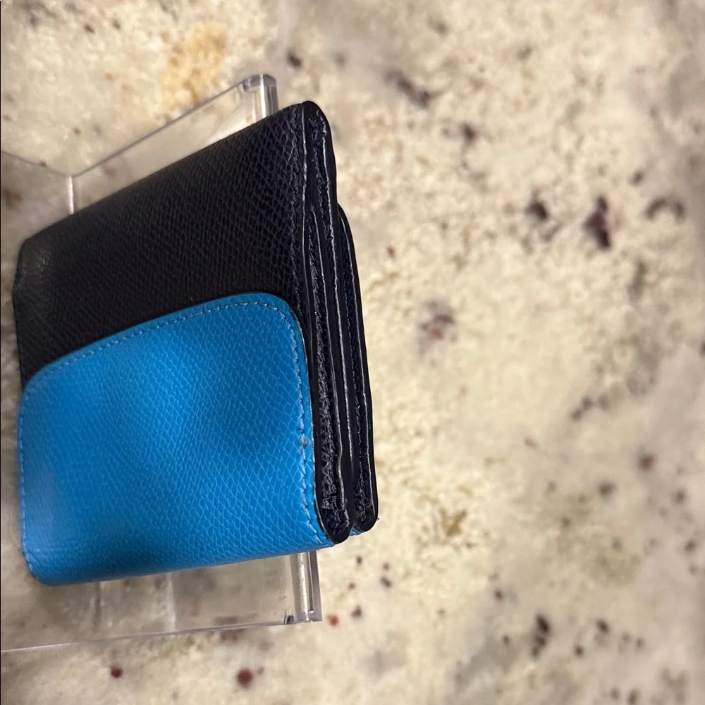 Coach Blue and Black Trifold Wallet